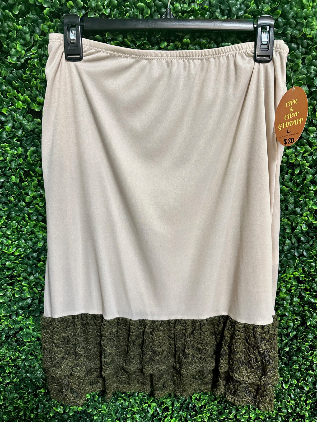 Rust Lace Slip Extender Skirt