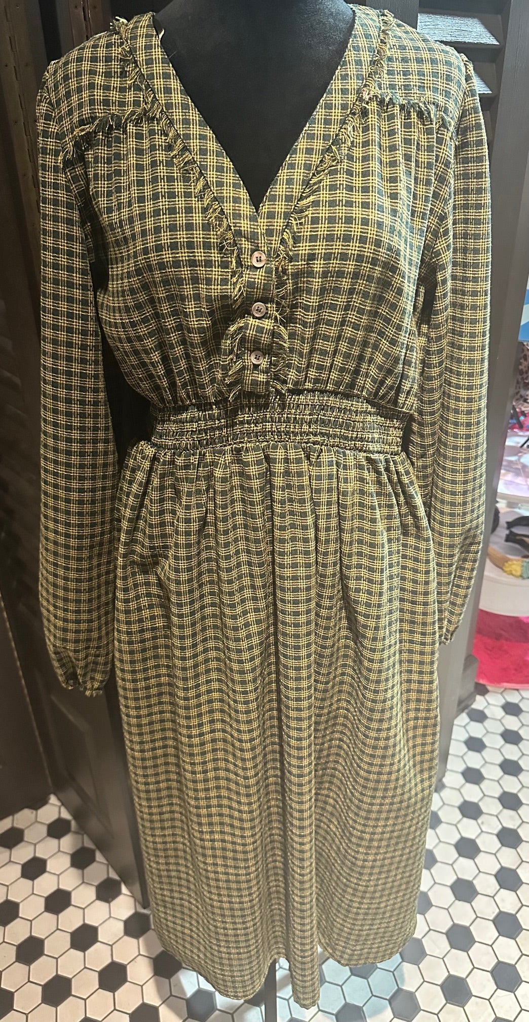 Plaid Print Fall Fringe Dresses (2 Options)