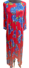 Load image into Gallery viewer, Red/Blue Floral Maxi Dress