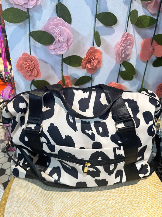 Black Leopard Tote