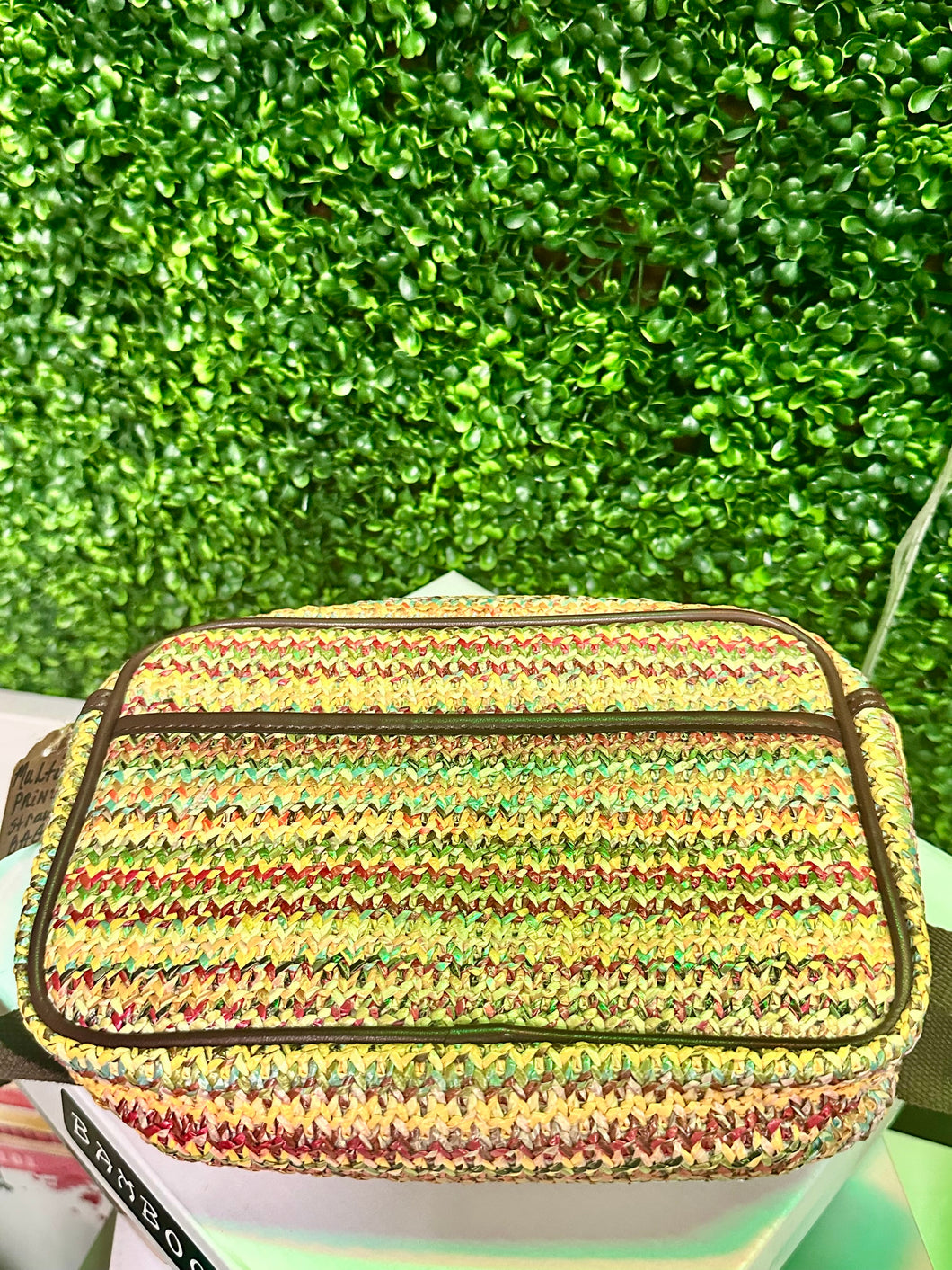 Multi print straw bag