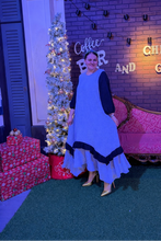 Load image into Gallery viewer, 2-Toned Waffleknit Ruffle Dress (2 Options)