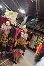 Load image into Gallery viewer, Black Floral &amp; Leopard Print Top/Tunic