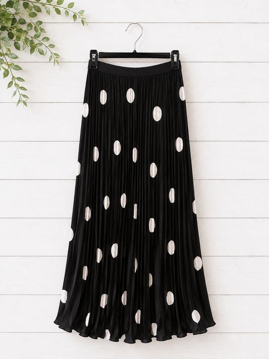 Pleated Dot Darling Skirt