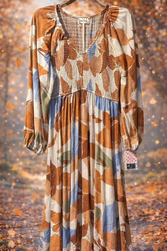 👢Rustic Bloom Midi Dress👢