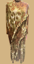 Load image into Gallery viewer, Camo Print Front Ruffle Maxi Dress