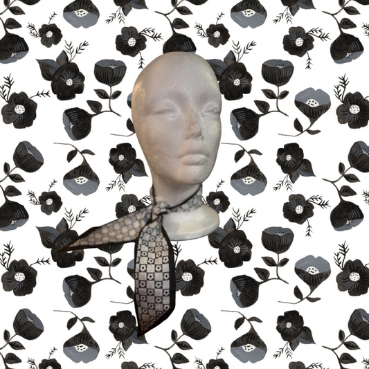 “Midnight Bloom Scarf”