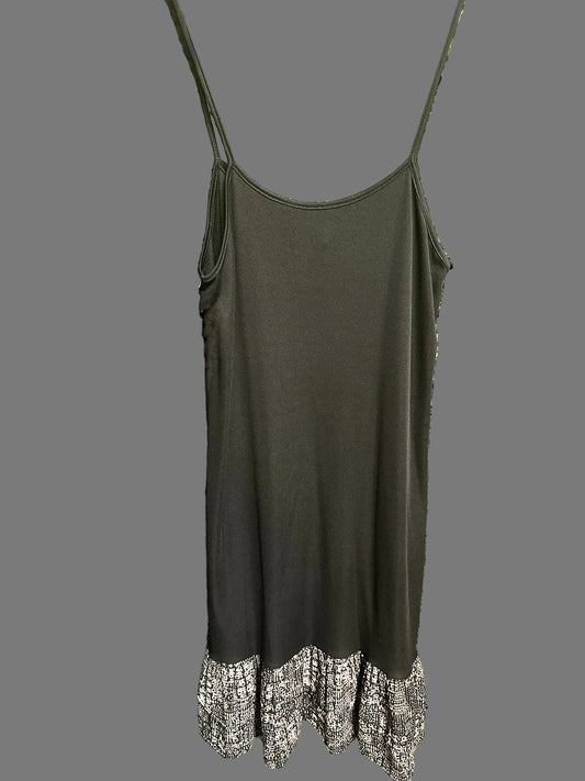 Black & Mocha Stone design Slip Extender Dress