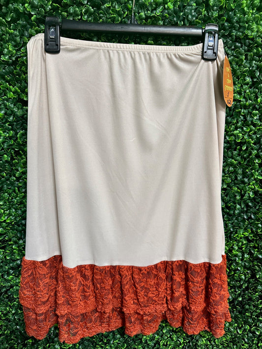 Rust Lace Slip Extender Skirt