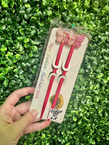 Pink Butterfly Chopsticks