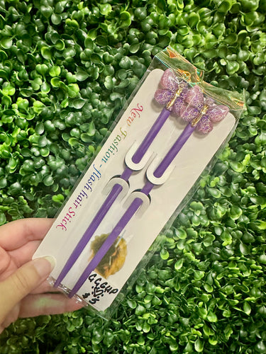 Purple Butterfly Chopsticks