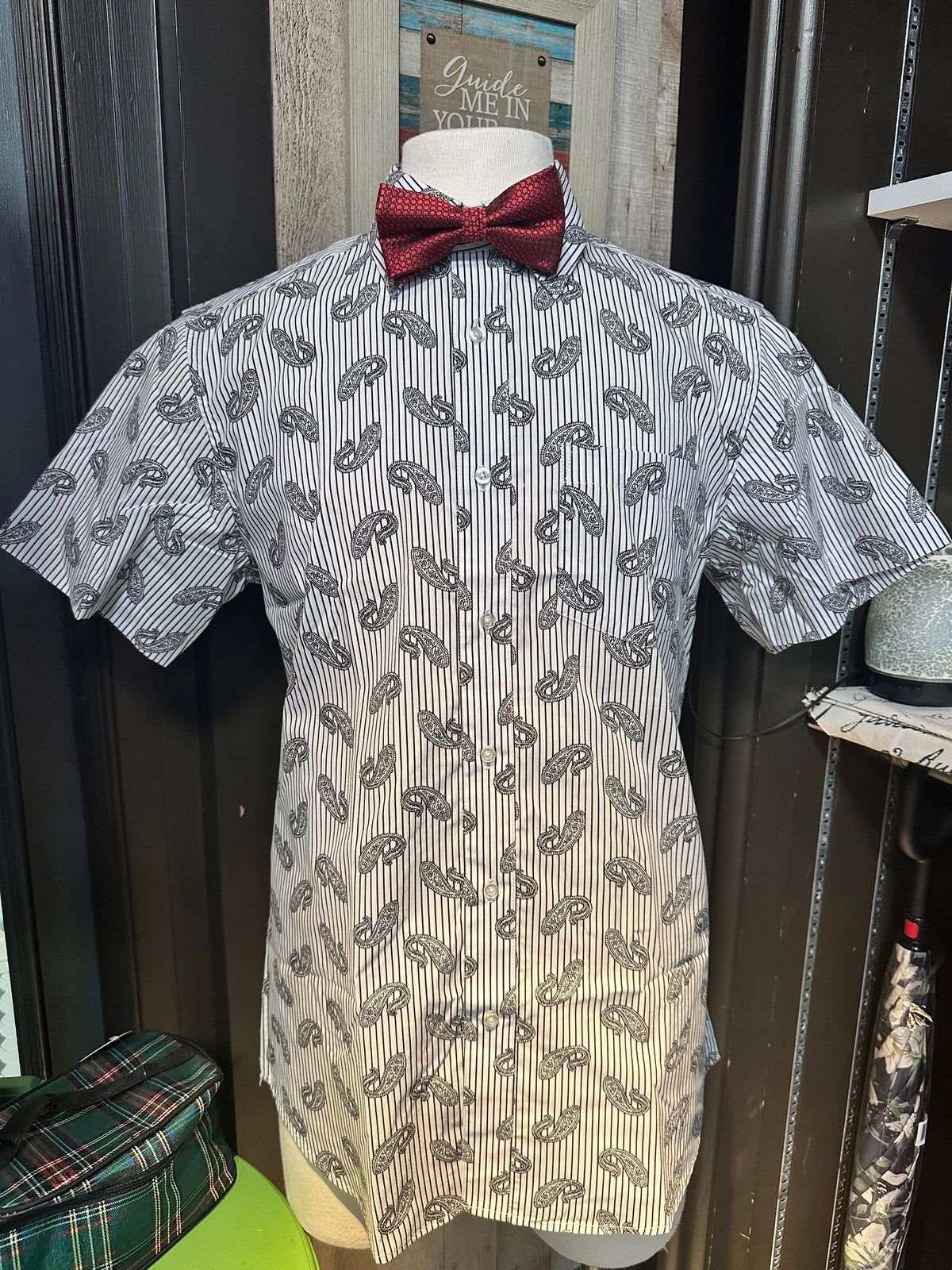 Men's Black Paisley Shirt