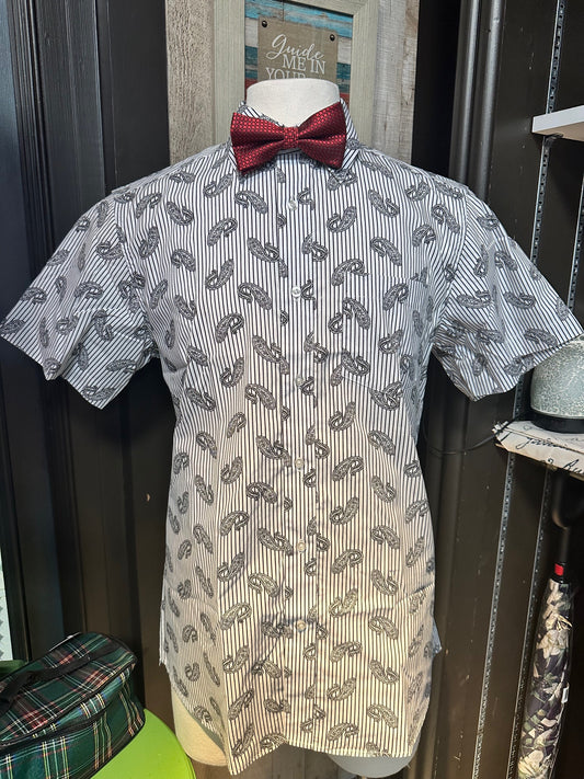 Men's Black Paisley Shirt