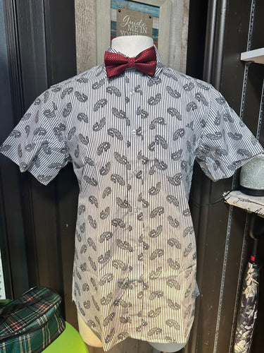 Men's Black Paisley Shirt