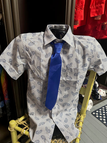 Men's Blue Paisley Shirt