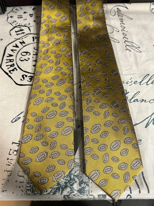 Yellow Football Tie