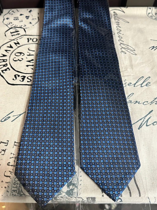 Blue Geometric Tie