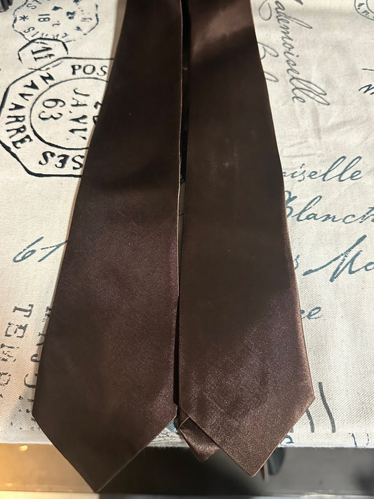 Solid Silk Brown Tie