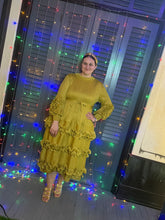 Load image into Gallery viewer, Vibrant Ruffle Tie Dress