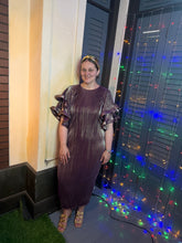 Load image into Gallery viewer, Dazzling Metallic Maxi Dress