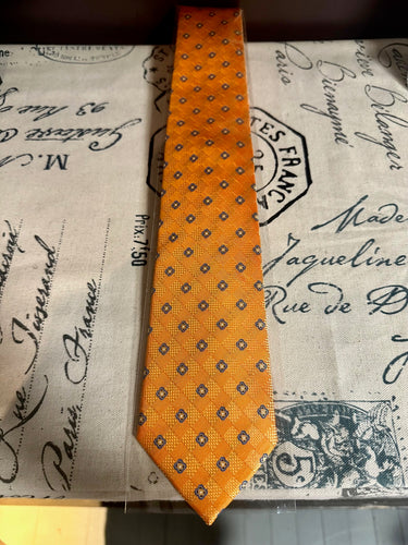 Orange Geometric Tie