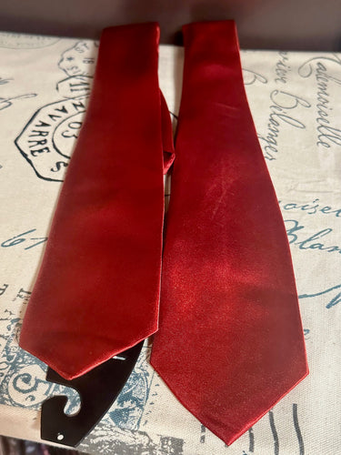 Solid Red Silk Tie