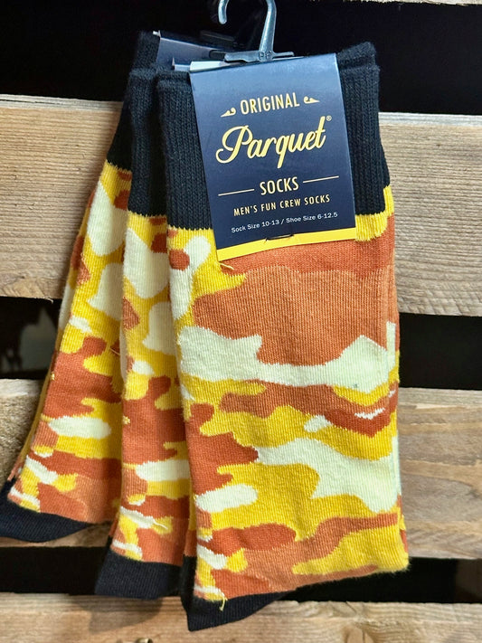 Yellow/Orange Camo Socks