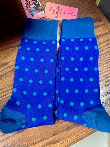 Blue Dots Dress Socks