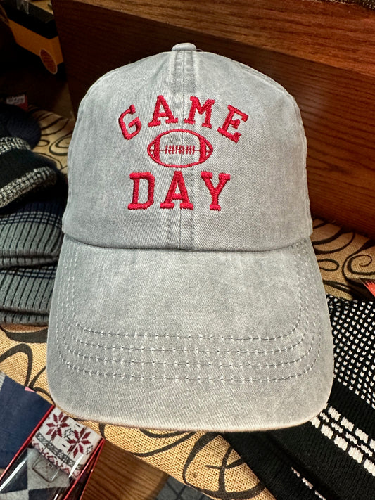 Gray Game Day Baseball Cap