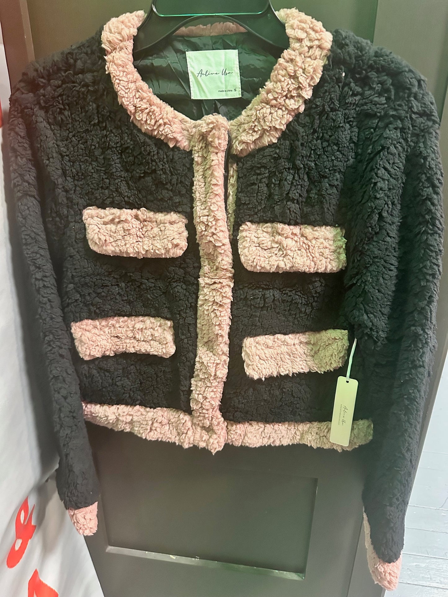 Faux Fur Furry Crop Jacket