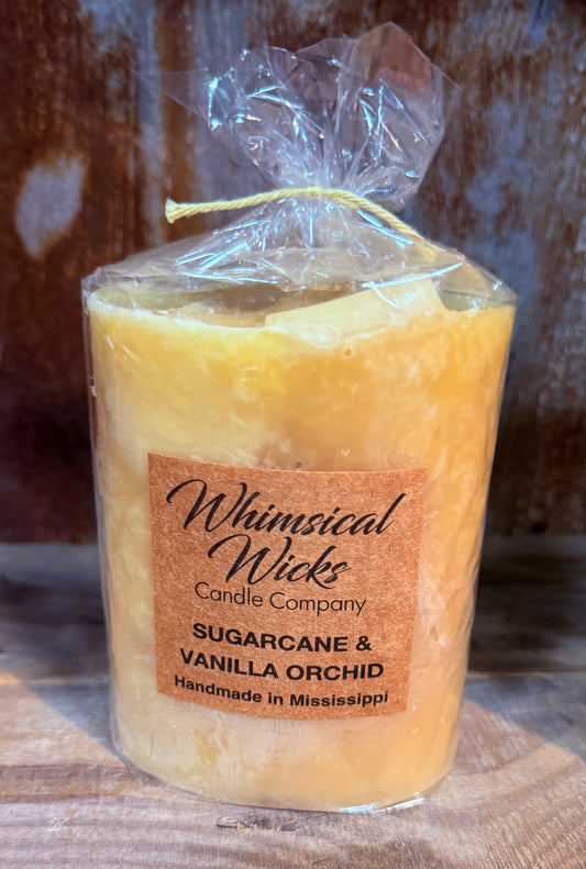 Whimsical Wicks "Sugarcane & Vanilla Orchid" Candle