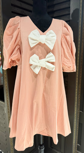 Pink Top W/ White Bows