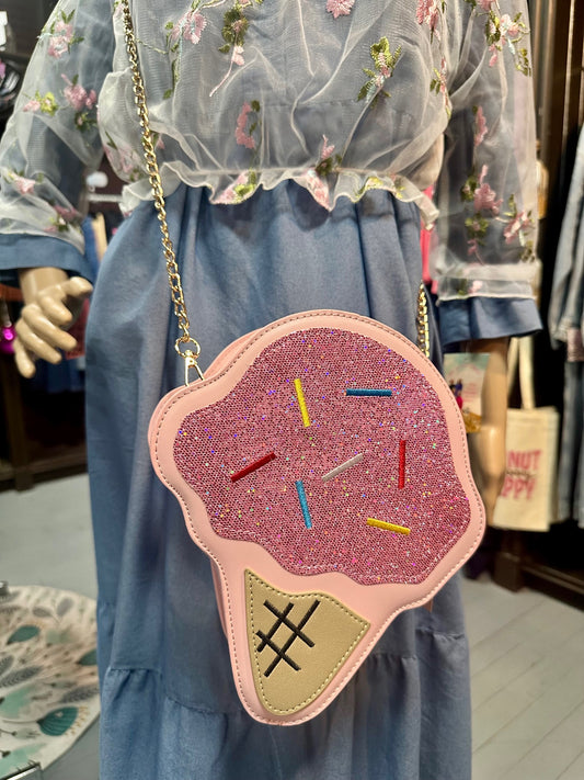 Novelty Ice Cream Cone Crossbody Purse