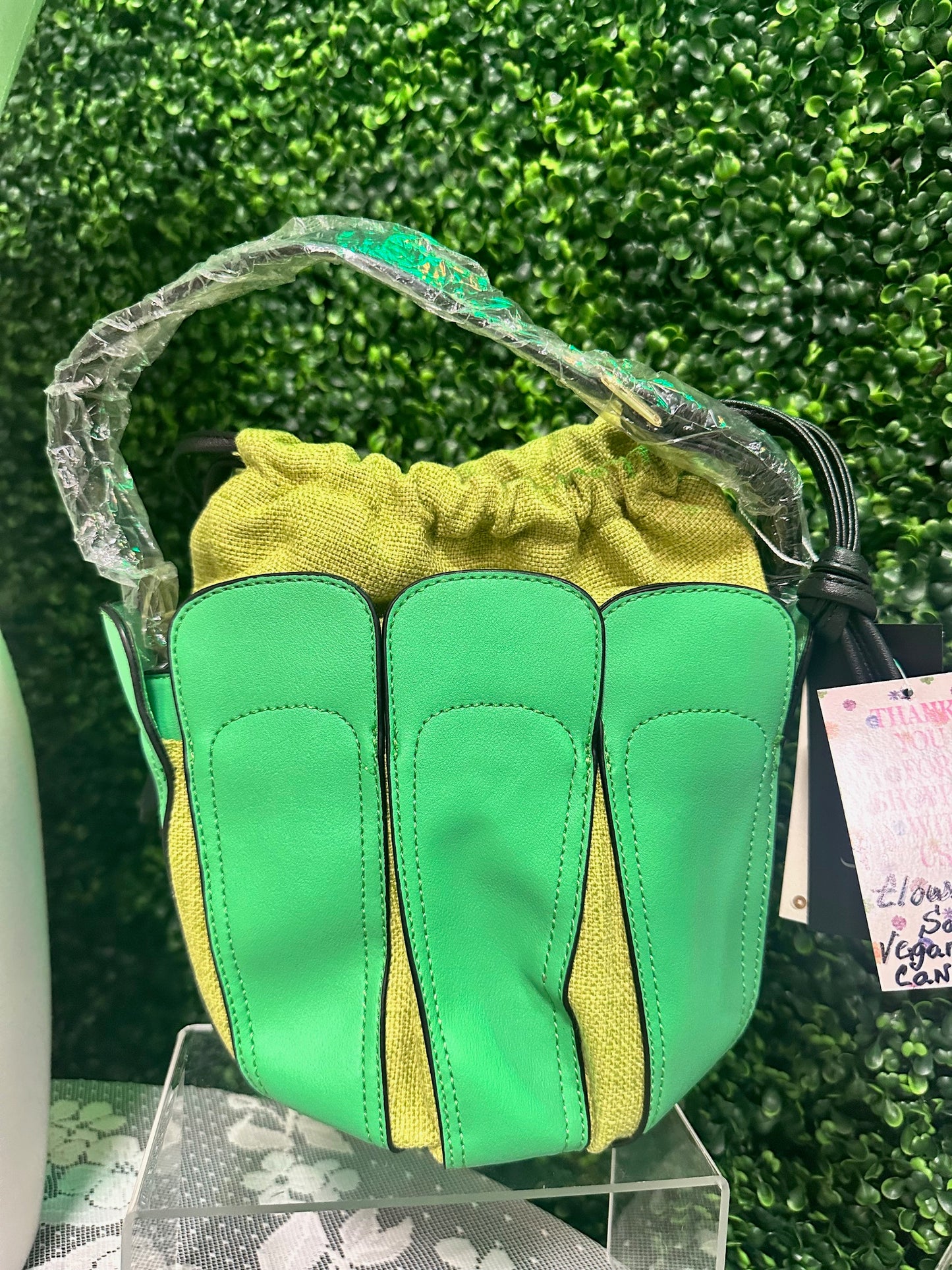 Flower Bucket Satchel Bag/Purse (2 Options)