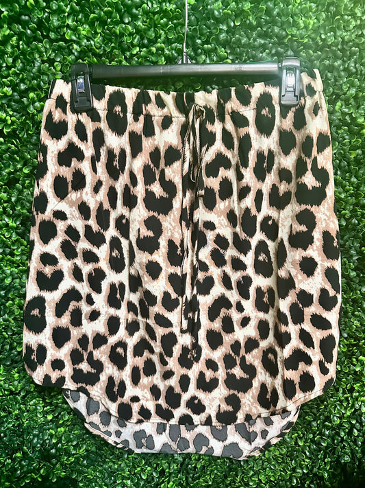 Leopard Front Tie Skirt