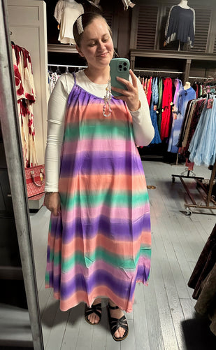 Multi-Colored Striped Sundress