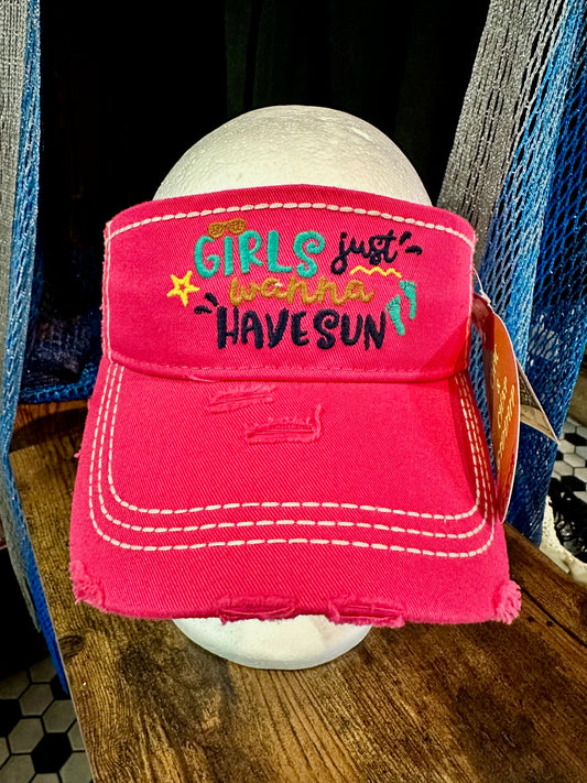 "Girls Just Wanna Have Sun" Visor/Hat