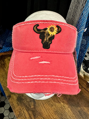 Western Cow Sun Visor/Hat