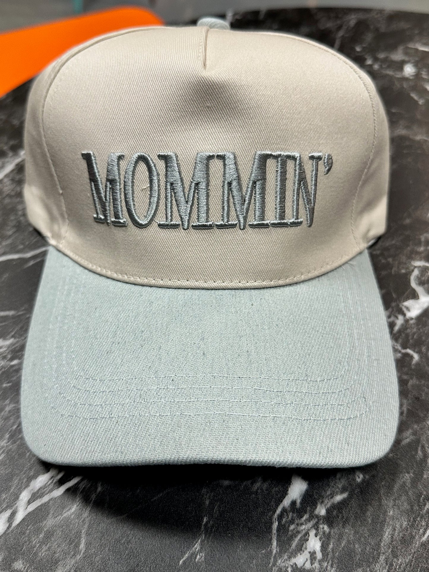 "Mommin'" Denim Baseball Hat