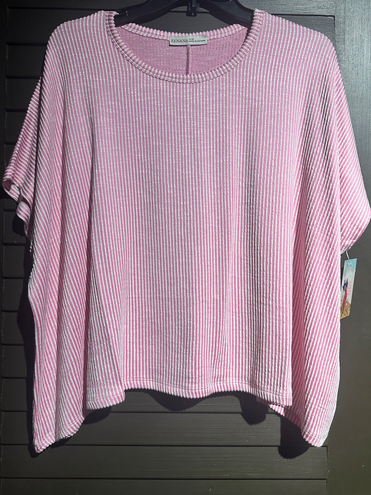 Cotton Candy Pink Striped Shirt