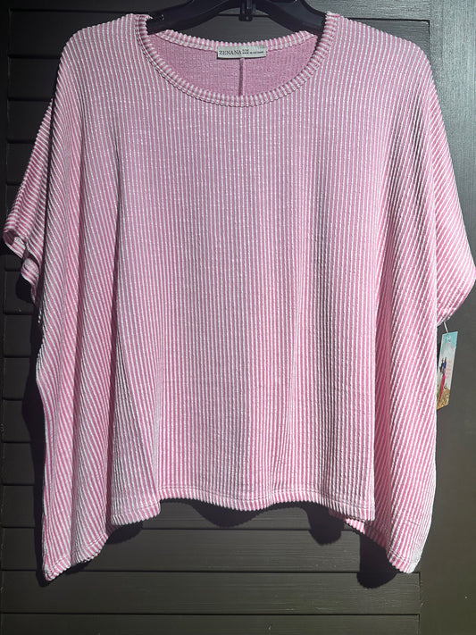 Cotton Candy Pink Striped Shirt