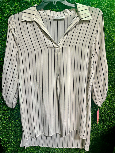 Black and White Striped Top/Tunic
