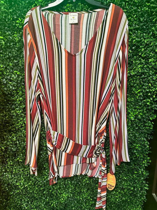 Multi-Colored Striped Top W/ Belt
