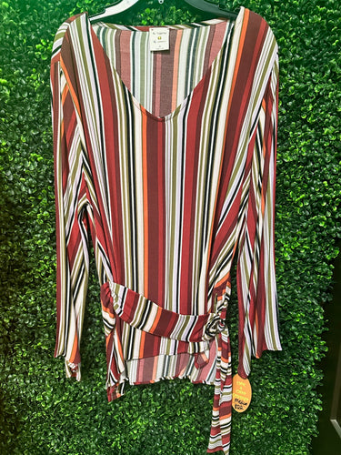 Multi-Colored Striped Top W/ Belt