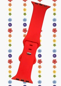 Bold Red Sports Apple Watch Bands