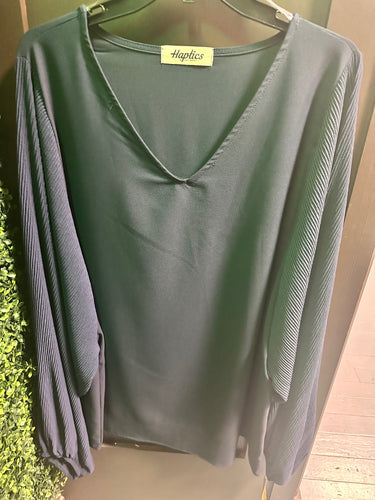 Navy Blue Plus Size Top