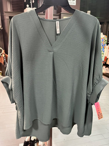 Jade Blue/Green Casual Top