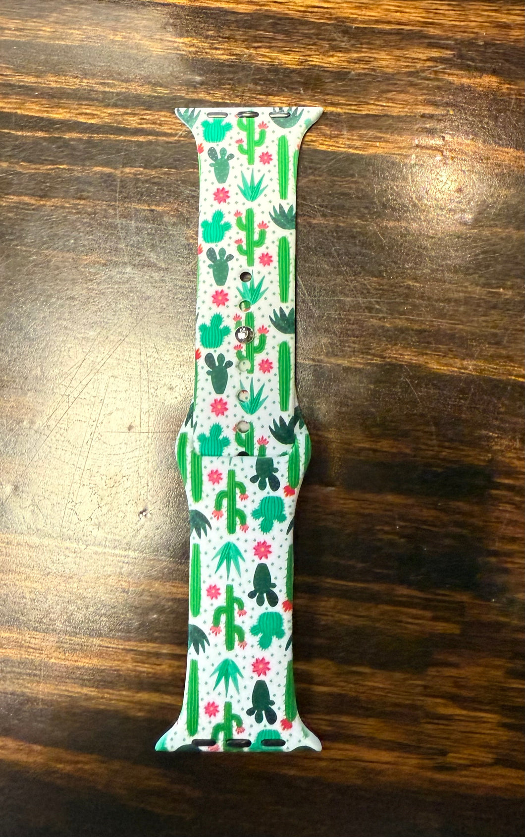 White Flower Cactus Apple Watch Band