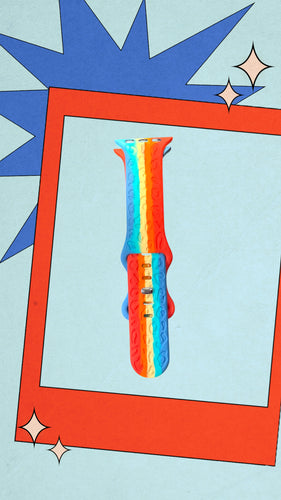 Funky Bright Striped Apple Watch Band