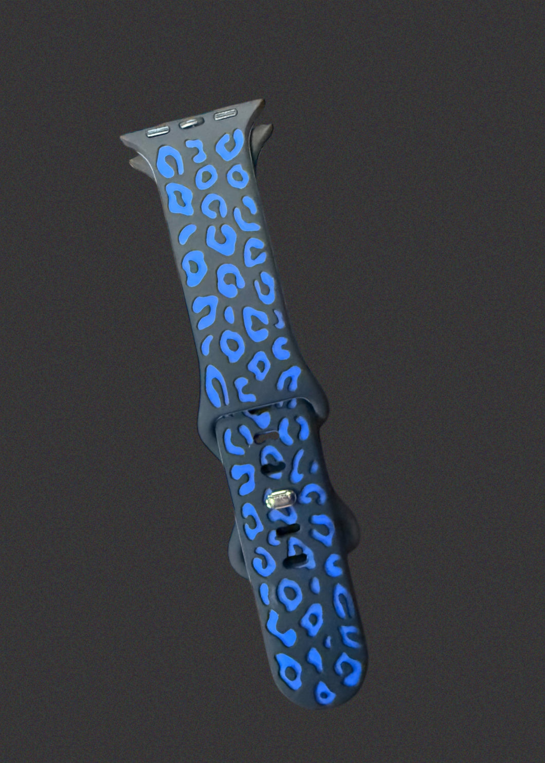 Black/Blue Leopard Apple Watch Band